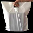 Merchandise Bags, Die Cut Handles, Strong, Durable, and Tear Resistant Bags Perfect for Retail, Boutiques, or Any Events, Different sizes and colors (White, 15x18 Inch (Pack of 100))