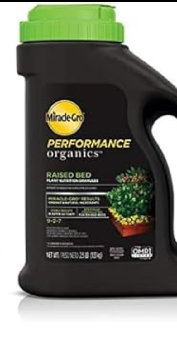 Miracle-Gro Performance Organics Raised Bed Plant Nutrition Granules - Plant Food with Natural & Organic Ingredients, for Vegetables, Fruits, Herbs and Flowers in Raised Beds, 2.5 lbs. (Pack of 1)
