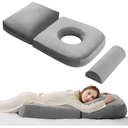 Pregnancy Pillows for Sleeping, 44.5 Inch Pregnancy Massage Pillow Full Body Pillow with Leg Pillow & Removable Cover - Support for Back, Legs, Belly, HIPS for Pregnant Women (Dark Grey)
