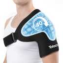 Tolaccea Shoulder Ice Pack Brace with Integrated Triple-Layer Coldfocus Gel, Shoulder Compression Frozen Sleeve with 40-Min Cold & Hot Therapy for Rotator Cuff, Tendonitis, Surgery Recovery