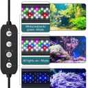 SEAOURA Led Aquarium Light for Plants-Full Spectrum Fish Tank Light with Timer Auto On/Off, 48-54 Inch, Adjustable Brightness, White Blue Red Green Pink LEDs with Extendable Brackets for Freshwater