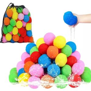 Reusable Water Balls, Soft PP Cotton Material, Water Toys for Kids and Adults Boys and Girls,Water Toys for Beach Pool Summer Fun Party
