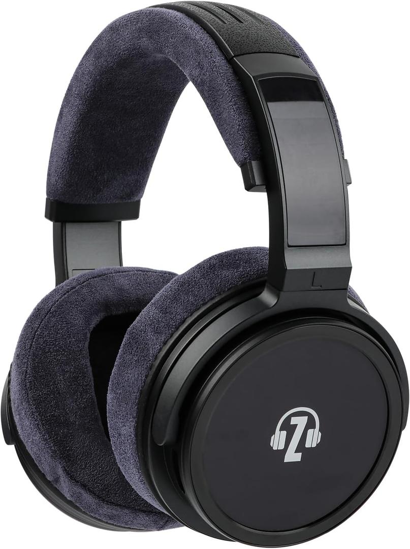 Linsoul HarmonicDyne x Z Reviews Eris: Wired Over Ear Headphones, 50mm Dynamic Driver Gaming Headphones, Semi-Closed for Bass Enthusiasts, Gaming, Audiophile, Balanced Cable, Glass-Back