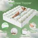 Mattress Topper King Size Viscose Derived from Bamboo, Thick Soft Pillow Top Mattress Pad Cover for Back Pain, Mattress Protector with 8-21 Inch Deep Pocket, White