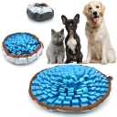Dog Snuffle-Mat Slow-Feeder-Bowl - Simulating Grassland for Boredom, Encourages Natural Foraging Skills for Pet, Treat Indoor Outdoor Stress Relief