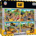 MasterPieces  Jigsaw Puzzle Set for Kids 6+ Years, 4-Pack of 100 Pieces, Educational and Fun Game, Caterpillar Collection, Gift Idea for Children, 8" x 10