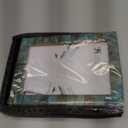 Handicrafts Home vintage Picture Frame & Farmhouse Decor, Handmade Photo Frame for Wall & Tabletop Display, Antique Home Decor, Gallery Wall, Turq & Blue 5x7 Picture Frame, Verdigris, Bone Inlay