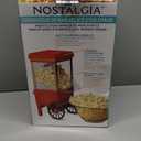 Nostalgia Vintage Hot-Air Popcorn Maker Machine - Makes Up to 12 Cups - Oil-Free - Healthier Popcorn - Classic Stand-Up Cart With Wheels - Includes Kernel Measuring Cup - Red