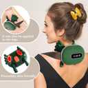 4D Neck Massager with LED Display, Neck Massager with Heat Function, for Relieving Shoulder and Neck Pain, Portable and Rechargeable for Home and Office
