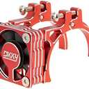 DKKY RC Motor Cooling Fan Heatsink 40-43mm Adjustable for Arrma Axial Traxxas 1/8 1/10 RC Crawler Car 4274 4068 4268 with 42mm Motor (Red)