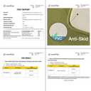 Flamingo P Memory Foam Bath Mat Non Slip Super Absorbent Shower Rug for Bathroom,24x17,Olive (Olive Wavy Line)