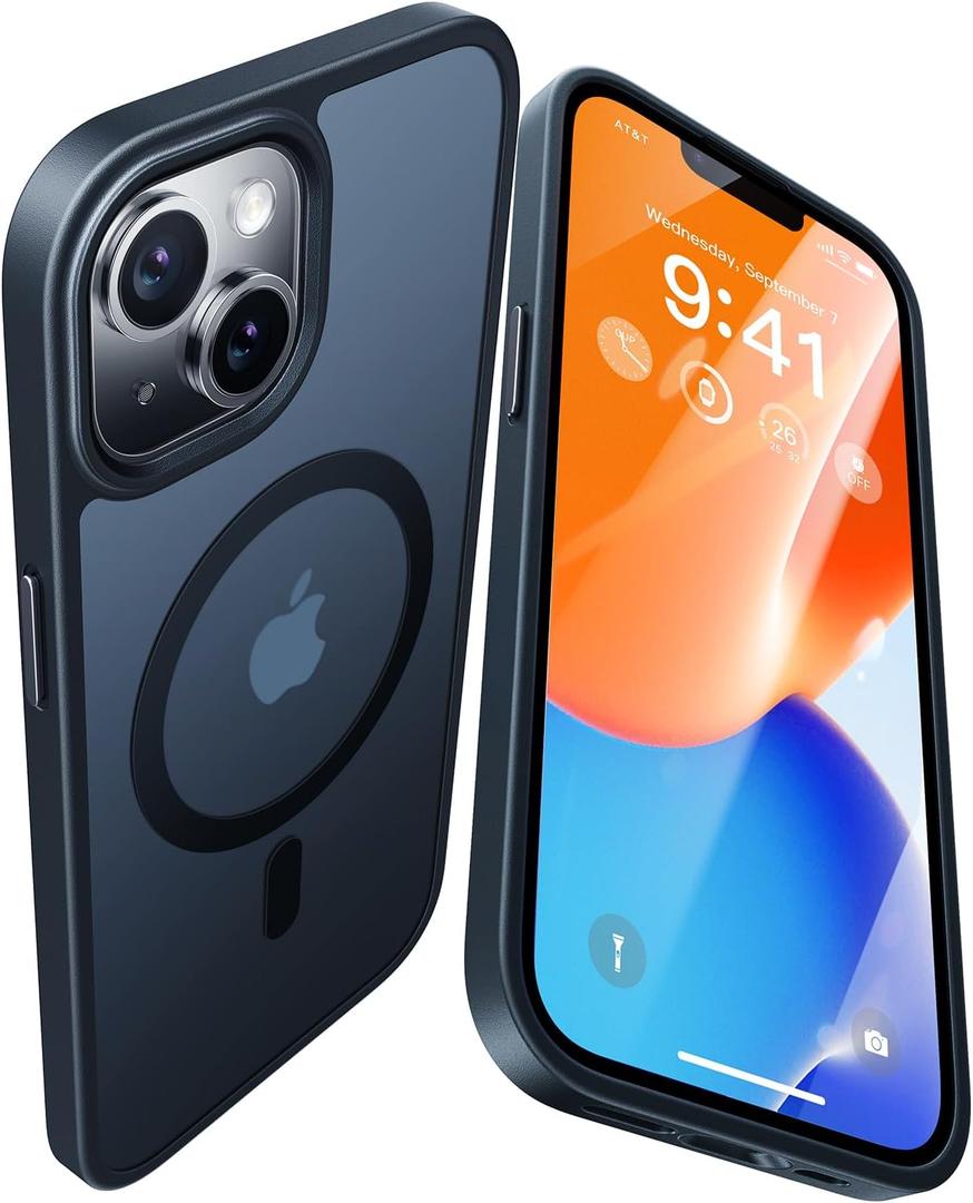 Magnetic for iPhone 14 Case Compatible with MagSafe, [16FT Drop Protection] Shockproof iPhone 14 Phone Case for MagSafe Wallet Sleeve, Magnetic Car Holder, Magnetic Portable Charger, Black