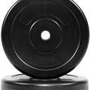 Fitvids Vinyl Standard 1-Inch Plate Weight Plate for Strength Training and Weightlifting, Pairs or Sets One 15 LBS And One 10 LBS