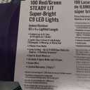 100 Red/Green C9 Super Bright LED Lights 66 Ft Long Lasting