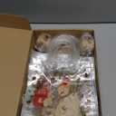 Motipuns 24 Pcs Vintage Christmas Clear PVC Gift Bags with Handles Christmas Party Favor Reusable Plastic Santa Claus Snowman Candy Treat Tote Bags for Merry New year Xmas Birthday Supplies