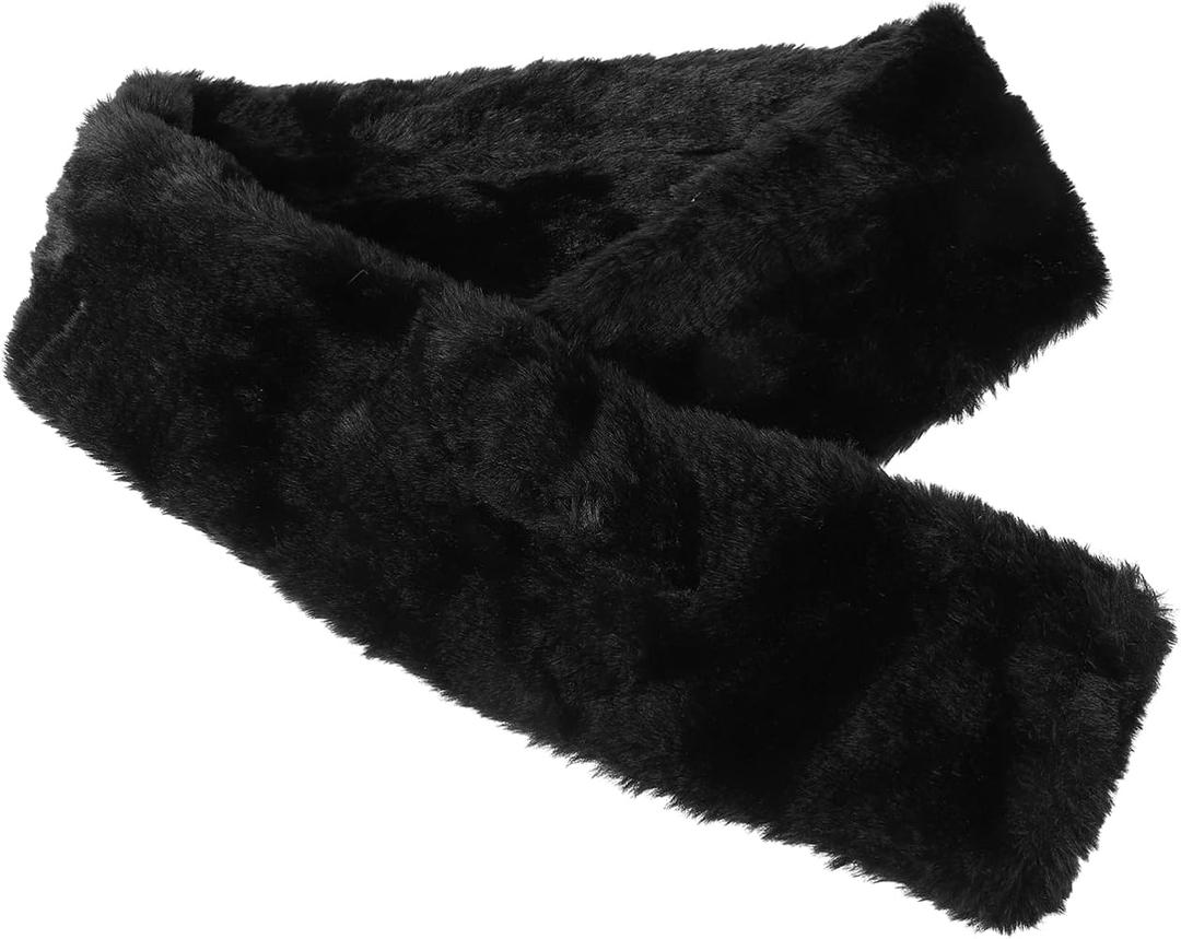 Women's Faux Fur Collar Scarf Soft Winter Accessory for Casual Formal Occasions