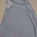 Vidifid Women's Sleeveless Casual Denim Dress Crewneck Vintage Babydoll Jean Mini Dresses with Pockets Light Blue Size XL