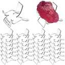 24 Packs Clear Triangle Display Stand, Acrylic Display Easel Stands Pedestal, Small Collectibles Display Stands for Geodes Rock Mineral Agate Fossil Coral, Home, Office Art Class, Museum (Large)