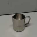 12oz Stainless Steel Milk Frothing Pitcher with Precision Spout and Measurement Markings for Espresso and Cappuccino, Silver