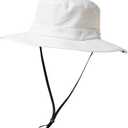 TOP-EX Men's Wide Brim Sun Hat UPF 50+ Waterproof, Packable Breathable Mesh Boonie Bucket Cap for Hiking Fishing Safari (White, XL)