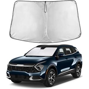 Autovir Windshield Sun Shade Fit for 2023-2024 2025 2026 Kia Sportage Sun Shade, Front Window Sun Visor, UV Protection, Heat Blocker, Foldable Car Accessories