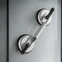 2 Pack Glass Suction Cup Heavy Duty Aluminum Vacuum Plate Handle Holder Heavy Duty Glass Lifter/Tile Suction Cup Lifter/Moving Glass/Lift Pads (White)