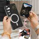 Toycamp for Samsung Galaxy A15 5G Case - Compatible with Magsafe Credit Card Holder Wallet Magnetic Cute Women Teen Girls Kawaii Girly Unique Sun Moon Design Phone Cover for Galaxy A15 5G