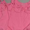 FeelinGirl Shapewear Bodysuits for Women Tummy Control Thong Seamless V Neck Compression Body Suits Corset Top (Large, Pink)