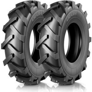RONPOW 4.80/4.00-8 Rear Tine Tiller Tires, Tube Type Pneumatic Outer Tires (Inner Tube Required, Not Included), 16 Inch Replacement Tire, 400 Lbs Load, Fits Garden Tiller & Farm Equipment, 2 Pack