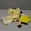 Junchl Small Dog Raincoat Rainboots with D-Ring, Full Coverage Dog Rain Jacket Slicker Poncho, Waterproof Dog Rain Jacket with Reflective Strip, Rainboot, Tail Cover Pineapple M