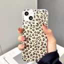 Srddty Compatible with iPhone 16 Case with Leopard Print, Cute Cheetah Retro Aesthetics Design for Girls Women, Clear Soft Bumper Hard Back Slim TPU Shockproof Matte Protective Phone Cover (Brown)