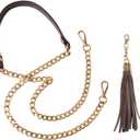 BEAULEGAN Purse Chain Strap Replacement for Shoulder and Crossbody Bag, Lightweight, 51 Inch Long 0.8 Inch Wide (Dark Brown/Gold) (Dark Brown (Gold Clasp))