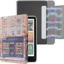 SESENSE Detachable Magnetic Case for 6'' Kindle 2024 and 2022 (11 Generation), Slim PU Shell Cover Case with Auto Wake/Sleep, Book Shop