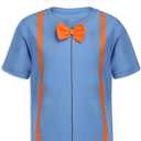 Blippi Boys Roleplay T- Shirt and Hat Set for Toddler, Little and Big Kids (6, Blue)