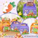 TryDrem 30 Pack Easter Treat Box, 6.5 x 3.5 x 4.8 Inch Candy Boxes with Handle, for Easter Basket Stuffers Parties Supplies Easter Decorations