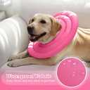 IDOMIK Dog Recovery Collar, Waterproof Soft Dog Cone After Surgery, Comfy Protective Elizabethan Collar Alternative for Dogs Cats, Adjustable Pet Neck Donut Cone Anti-Licking Biting Wounds,Rose,M (Pink)
