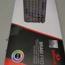 Redragon Wireless Mechanical Keyboard, 3 Mode Gasket Mounted RGB Gaming Keyboard with Volume Knob, Pre-Lubed Linear Switches, MDA-Profile, 98 Keys Hot Swappable Creamy Keyboard for PC/Tablet/Xbox/PS4 (Black Gray)