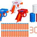 Nerf N Series Backyard Triple Pack, Includes 3 Flex Blasters, 3 Targets, 30 N1 Darts, Ages 8+
