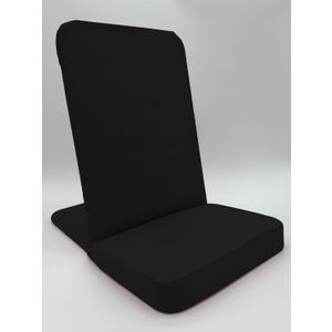 Original BackJack-Made in THE USA- Black Cotton Fabric Lightweight Floor Seating Chair for Gaming, Families, Parents, Daycare, Back Support, Reading, Yoga, Meditation, Dorm, School