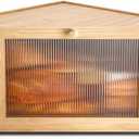 Corner Bread Box for Kitchen Countertop Bamboo Bread Boxes Large Capacity Corner Counter Breadbox Vintage Breads Storage Container with Arcylic Door Breadbox Under Cabinet Mount for Kitchen