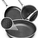 OATOFP Non Stick Frying Pans Set, Hybrid Skillet Set Nonstick (8+10+12inch), Pans for cooking, PFOA Free Stainless Steel Kitchen set, Dishwasher and Oven-Safe Cookware Sets