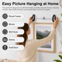 3-in-1 Picture Hanging Tool with Level, Ruler & Magnetic Nail Holder（black）