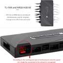 Thermalright ARGB Fan HUB Controller Support 8 Groups of Fans, 8-Port 4 Pin PC Fan Controller, 5V-3Pin ARGB Hub, Strong Paste+Magnetic Suction, SATA Power Cord(12V 4-pin RGB is not Supported)