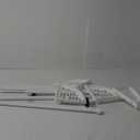 4 Tier Tension Pole Shower Caddy Plastic Corner Pole Adjustable Shelves 5-8ft White