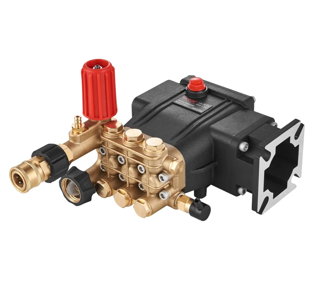 VEVOR Horizontal Triplex Pressure Washer Pump, 3/4" Shaft, 3300 PSI, 3.0 GPM, Replacement Power Washer Pumps Kit, Parts Washer Pump, Compatible with Simpson MorFlex Models 40224, 40225, 40226 etc.
