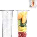 Fruit Infuser and Ice Cylinder for 1 Gallon Drink Dispensers, Fit 1 Gallon Mason Jars, Crafted to Make Big-Batch Drinks, Iced Tea, Lemonade, Sun Tea and Fruit Tea, Glass Drink Dispensers Accessories