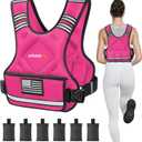 APEXUP Adjustable Weighted Vest,20-32lb Vest with 6 Ironsand Weights and Large Pocket, Weight Vest for Men Women Strength Training, Running, Walking