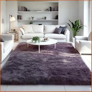 Eviva 6x9 Area Rugs for Living Room Grass Green  Fuzzy Rug, Washable Rugs for Bedroom, Soft Area Rugs W Plush Feel  Shaggy Rug - Kids Rugs & Girls Bedroom Rug for Cozy & Modern Home Decor