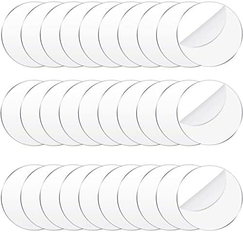 Jetec 30 Pcs 6 Inch Acrylic Circle Blanks Clear Disc Round Transparent Acrylic Coasters Ornament Blanks Miniature Bases for Crafts Halloween Thanksgiving Christmas Ornament DIY Art Projects Supplies
