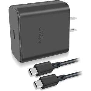 45W USB-C Type C Super Fast Charging Wall Charger and 5Ft USB C to USB C Fast Charging Cable for Samsung Chromebook XE513C24 XE510C24 XE350XBA XE525QBB USB Type C Galaxy S22 Ultra S23 S21 S20 Ultra